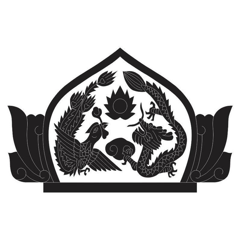 龙凤墓碑铣底图 线条图 精雕图文泰雕刻图龙凤线条套图石碑 21516