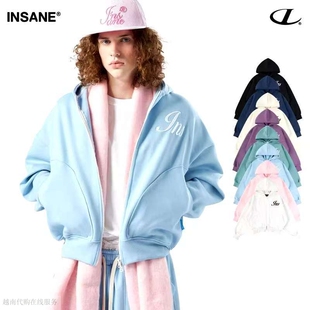越十年越南小众insane新款简约休闲百搭连帽卫衣