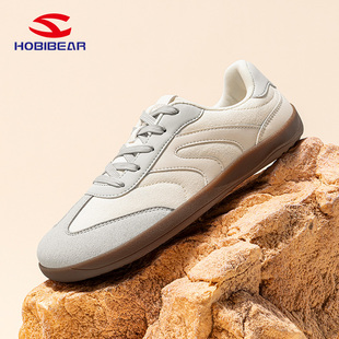 HOBIBEAR秋宽头鞋男鞋48码革面赤脚鞋运动鞋一脚蹬休闲宽楦健步鞋