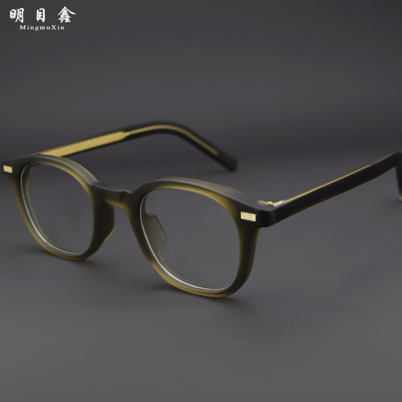 素颜粗框近视眼镜加厚时尚镜架可配度数远视老花散光渐进变焦两用