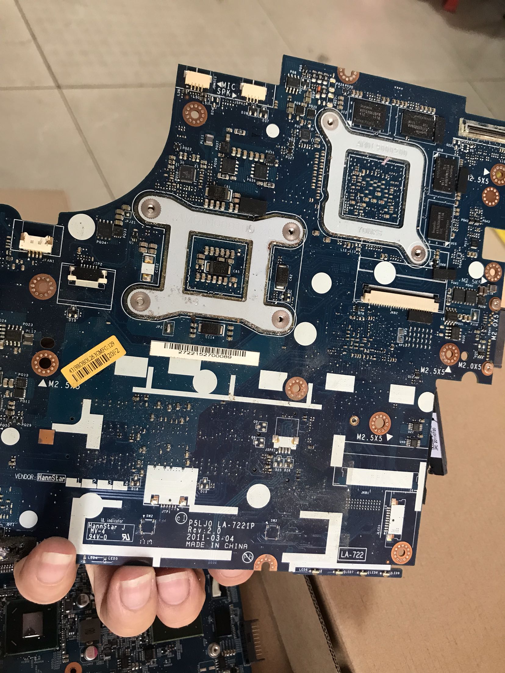 宏碁 acer as5830tg la-7221p 独立显卡gt540m 2g 8显存主板