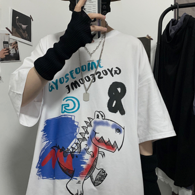 A2765-P32 原创 韩国ins童趣卡通印花宽松显瘦百搭短袖T恤男女