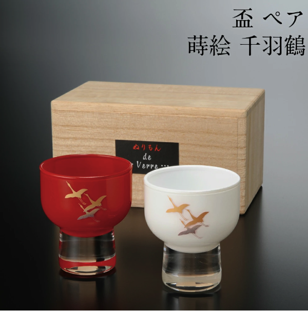 BLS本岸现货日本进口纪州漆器deverre蒔绘千羽鶴高台对杯套装礼盒,餐饮具,清酒杯,淘宝优惠券,粉丝福利购,淘宝优惠卷