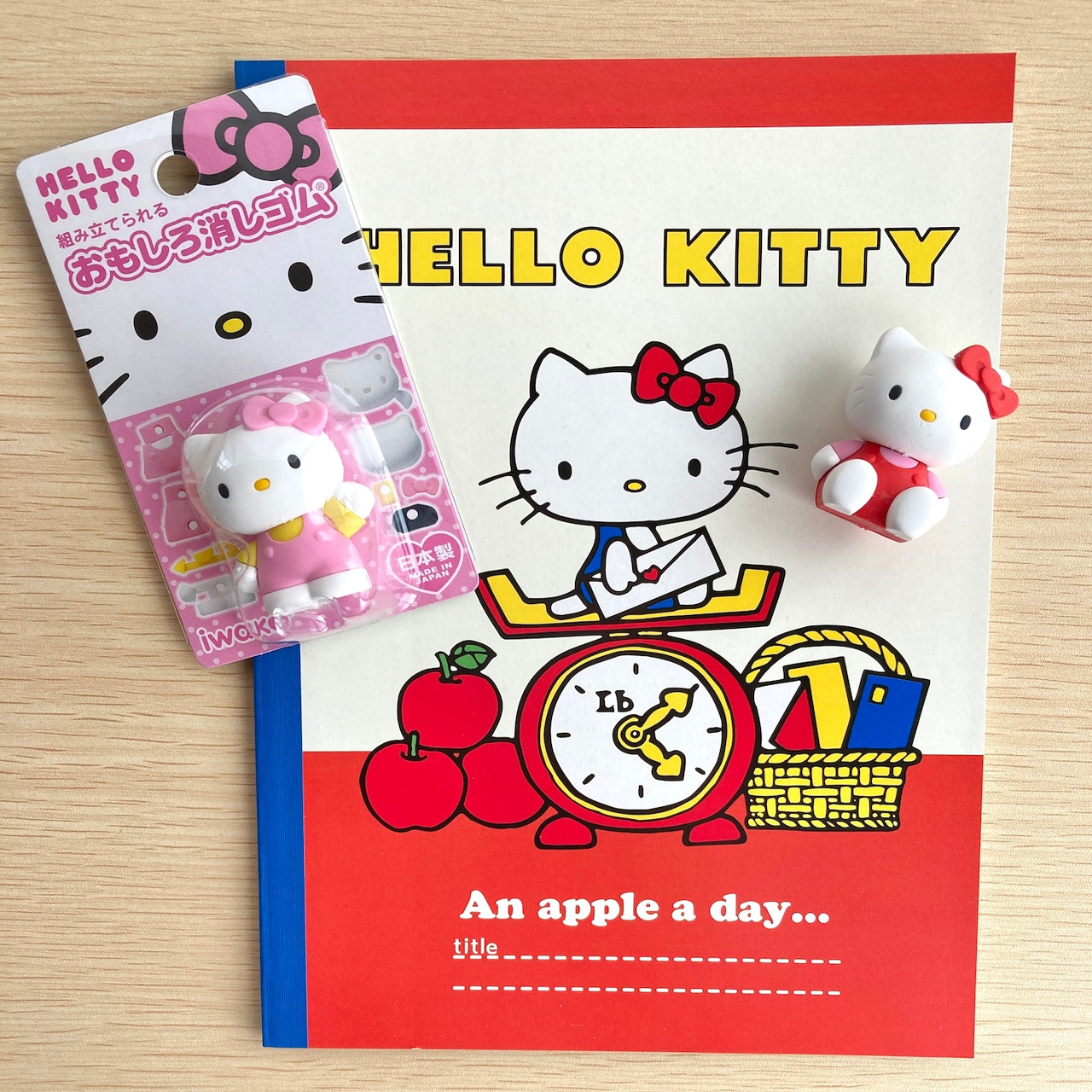 BLS本岸现货日本制新款hellokitty凯蒂猫橡皮组装小摆件环保材质