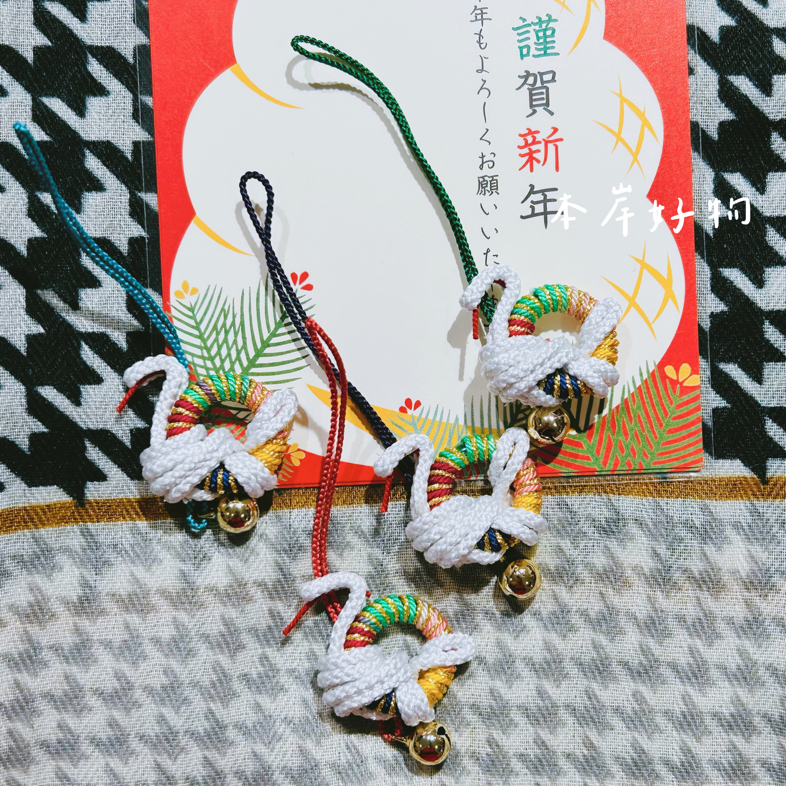 BLS本岸现货日本进口2025蛇年限量手编组纽巳挂饰铃铛手机链装饰