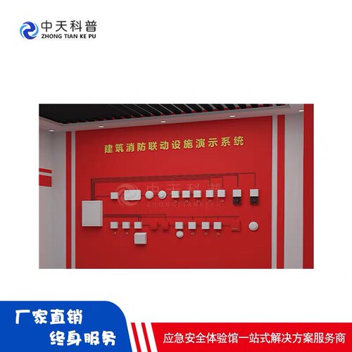 建筑消防联动火灾演示安全科普