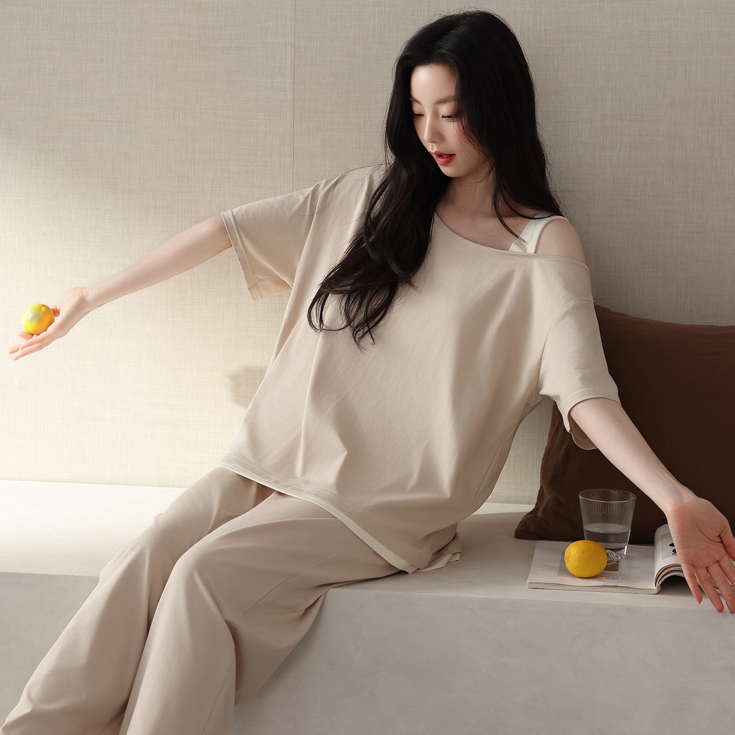 睡衣女款春秋季纯棉短袖休闲拉架棉女士2026新款秋天可外穿家居服