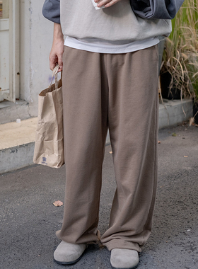 【适合追着风】几立 三色宽松松紧腰运动裤卫裤