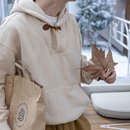 秋冬多色木桶扣拉绒保暖法兰绒连帽卫衣 几立 温暖了四季