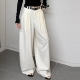 垂坠感高级感春夏白色高腰显瘦弯刀气球裤 女2025新款 子 阔腿裤 西装