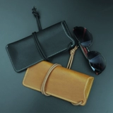 Кожаные солнцезащитные очки ручной работы, сумка для хранения