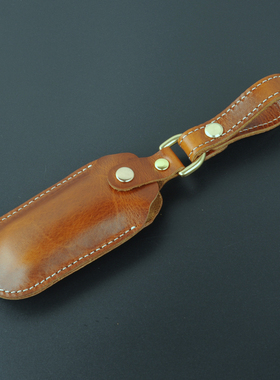 手工 牛皮 套 适用于 瑞士军刀 84 mm 91mm  牛皮刀套钥匙扣