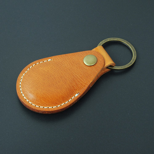 牛皮钥匙挂件拨片手工