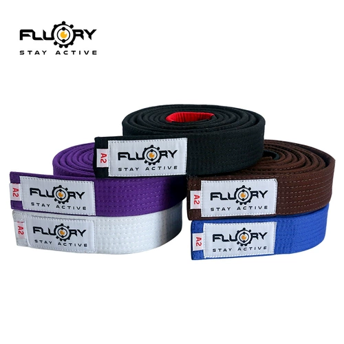 Fluore Fire Blood Brazil Jiu -Jitsu Belt Profession