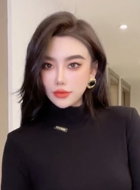 网红款夸张黑色金属耳钉女复古耳