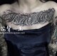 包邮 花臂少女TATTOO 胸前字母 花胸逼真纹身贴 奇卡诺花体