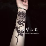 Сексуальная татуировка, черные реалистичные водостойкие тату наклейки с розой в составе, наклейка