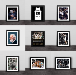 马刺吉诺比利绝杀封盖哈登纪念相框波波维奇相框 马刺队周边