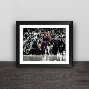 拉塞尔霸气庆祝相框 拉塞尔篮球球迷礼品 拉塞尔篮球酒吧装饰挂件