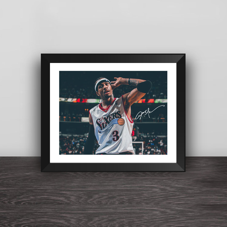 艾弗森庆祝动作相框 艾弗森篮球球迷礼品 艾弗森篮球酒吧装饰挂件