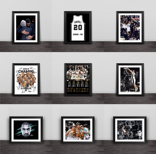 马刺吉诺比利绝杀封盖哈登相框 马刺队周边 桌摆球迷礼物