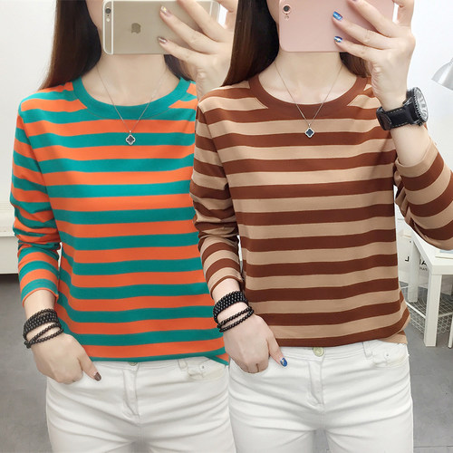 秋衣女外穿洋气减龄纯棉打底衫