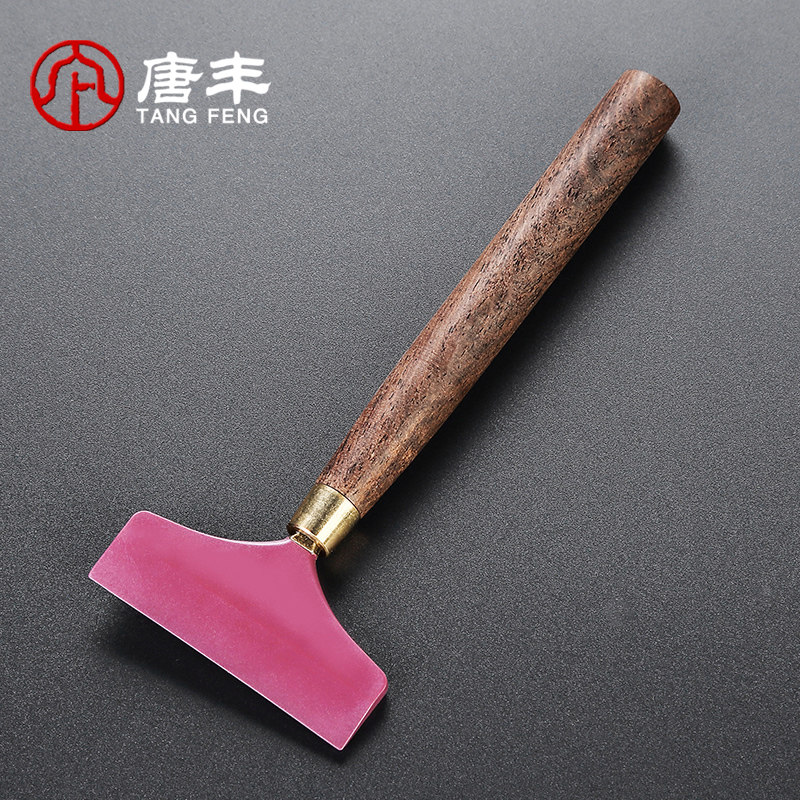 速发橡胶茶刮黑刮实木水柄刮水刷茶盘清理刷茶长檀茶具积水扫