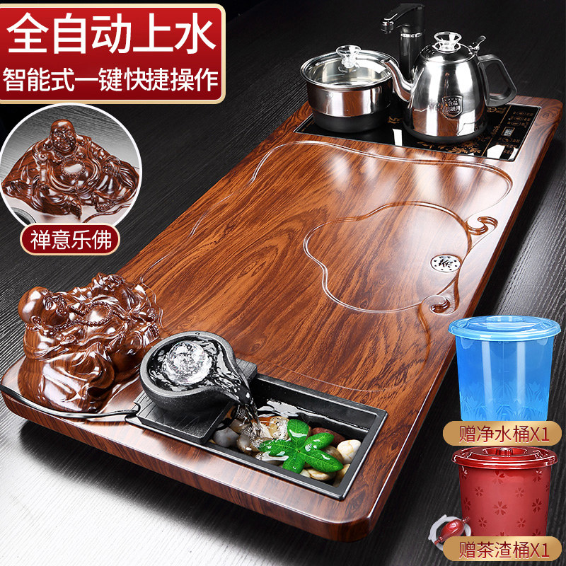 茶盘套装全自动上水烧水壶一体茶台轻奢高档家用客厅功夫茶具托盘