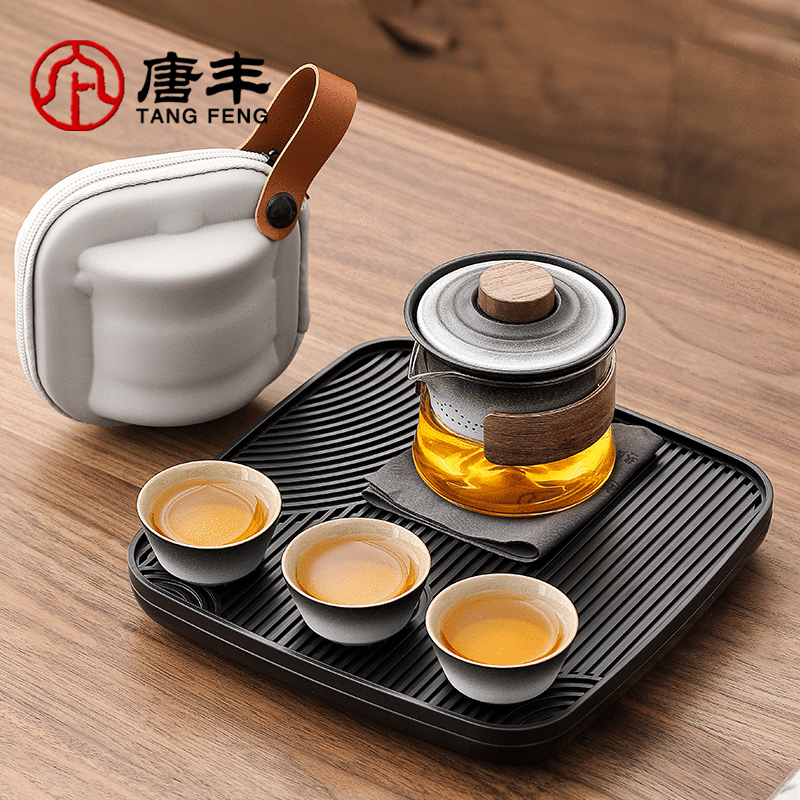 唐丰便携式茶具旅行套装户外外出携带包露营快客杯随身喝茶装备