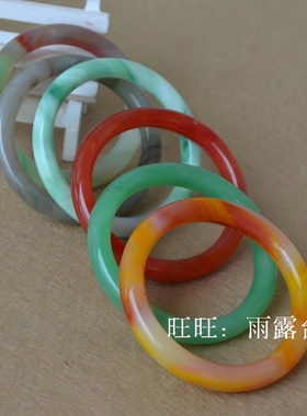 玻璃翡翠仿玉跑江湖地摊货源手圈