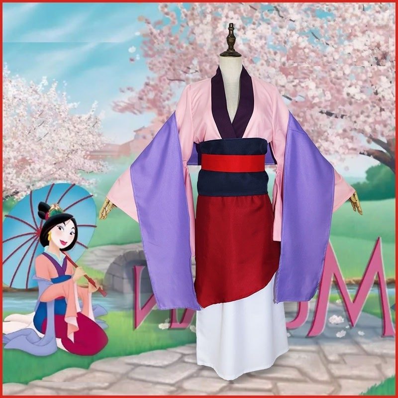 花木兰cos服装公主裙成人演出服迪士尼动漫角色扮演大人汉服姑娘