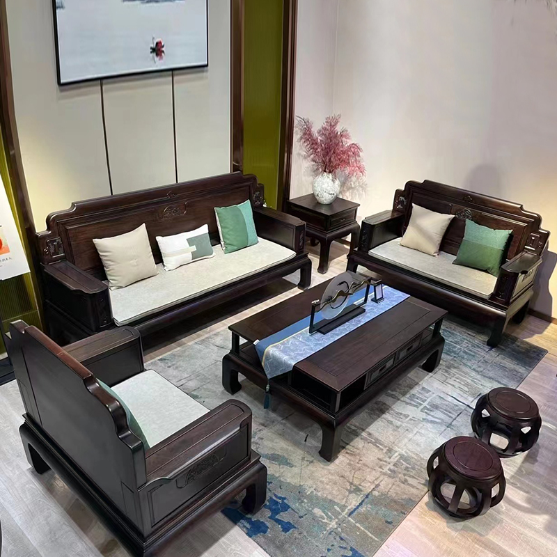 冬夏两用实木沙发客厅家具花梨木