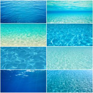 鱼缸背景贴画海底世界定制水族箱自粘缸外壁画海洋海水造景装饰贴