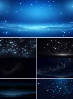 夜空星空装饰画缸外自粘贴画