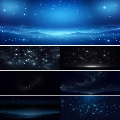 夜空星空装饰画缸外自粘贴画