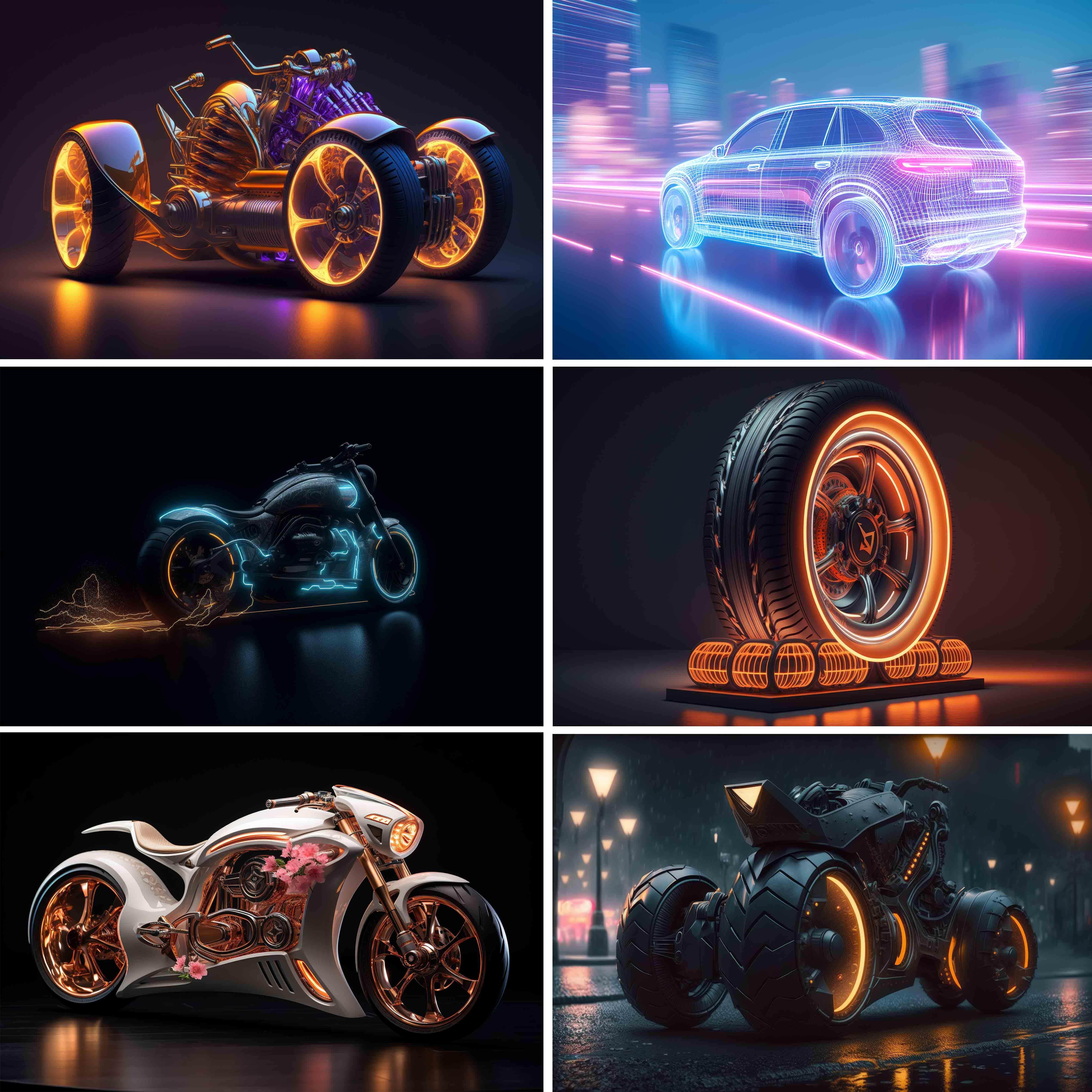 鱼缸背景贴纸摩托车个性壁画水族箱造景装饰画定制汽车缸外自粘贴