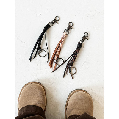 cleanfit编织牛皮钥匙扣裤子挂件