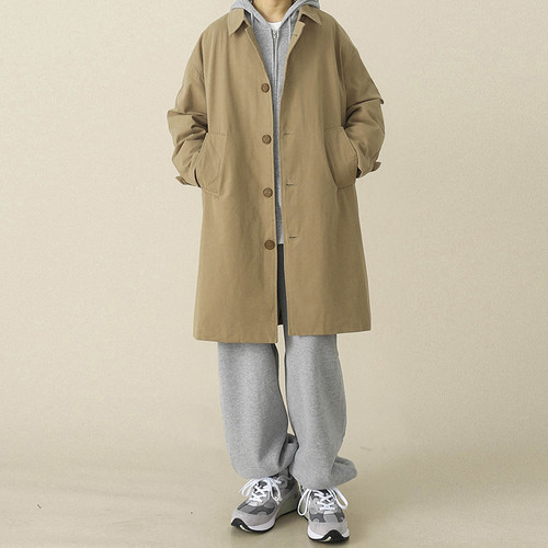 新款日系复古穿搭潮流风衣外套