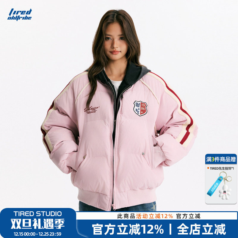 TIRED美式运动宽松棒球服棉衣