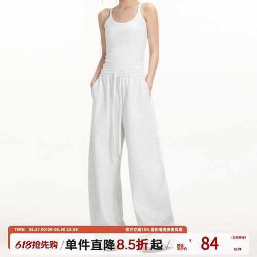 TIRED美式简约弯刀裤男女春夏