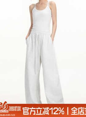 TIRED美式简约弯刀裤男女春秋百搭宽松阔腿卫裤高级感运动休闲裤