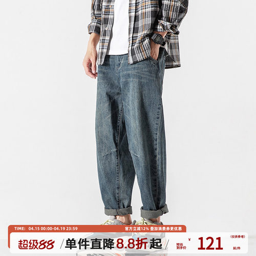 牛仔裤美式复古宽松潮牌学生