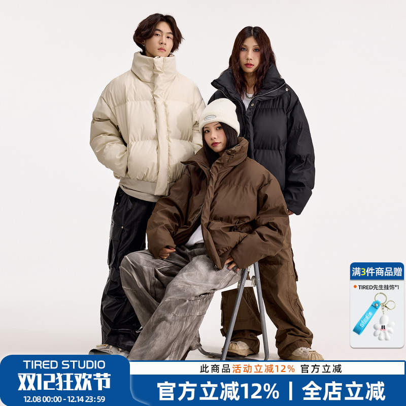 TIRED加厚冬季宽松棉衣