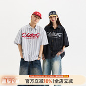 TIRED美式 五分袖 棉麻Boxy短袖 夏情侣宽松大码 衬衣 衬衫 陈少熙同款