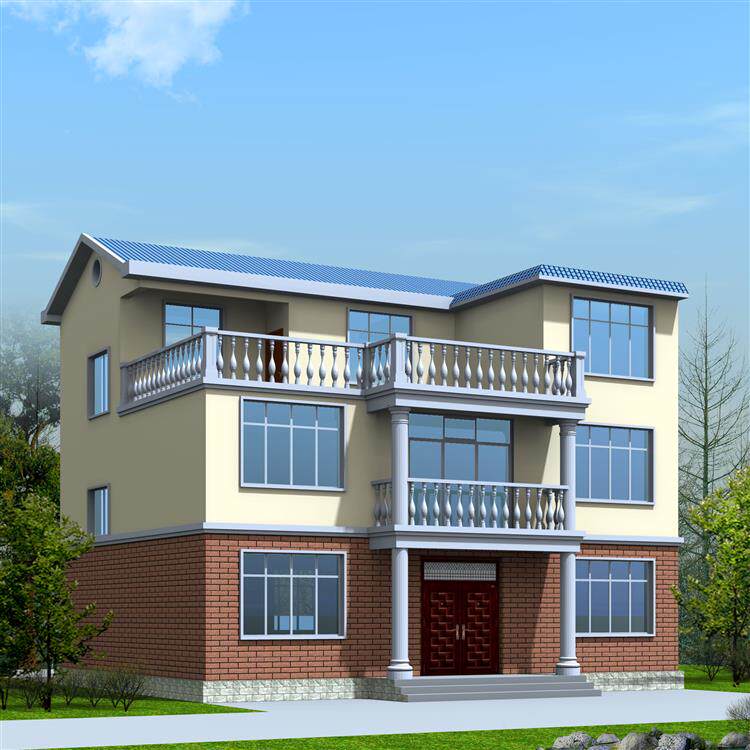 新农村二间三层自建房,新农村自建房三层,农村四间三层自建房图_文秘苑图库