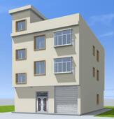 9x13.7 三层临街门面房自住出租房设计图建筑结构全套图纸效果图