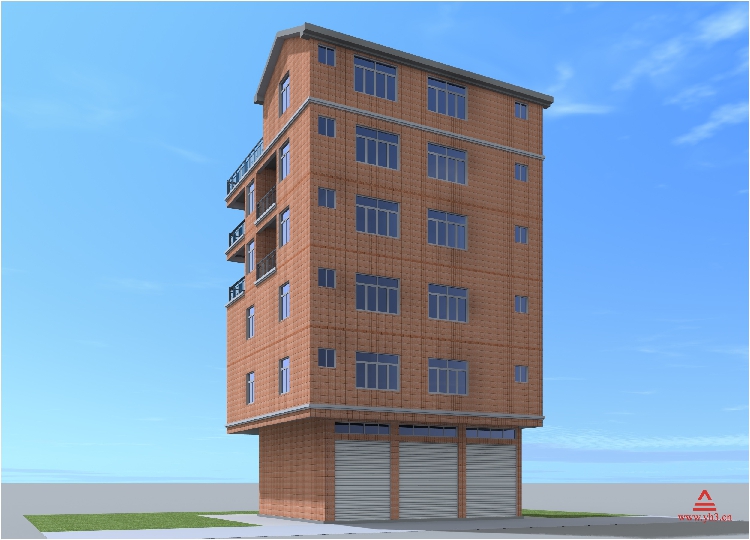 12x10 五层半城中村自建房门面出租房图纸CAD建筑施工图经济合理