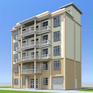 19x9五层农村自建住房出租房设计图复式自住建筑结构水电全套图纸