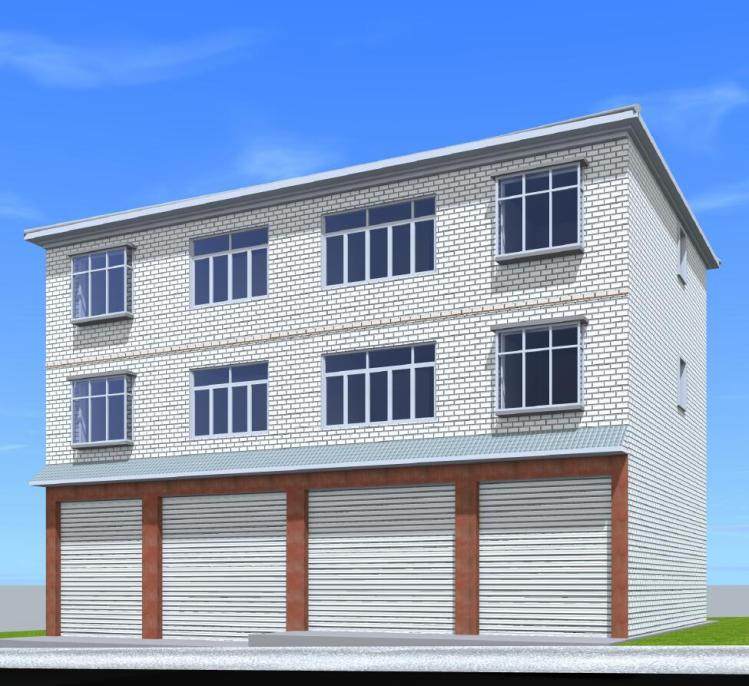 16x10米三层临街门面楼房一梯两户结构建筑图纸水电全套施工图纸