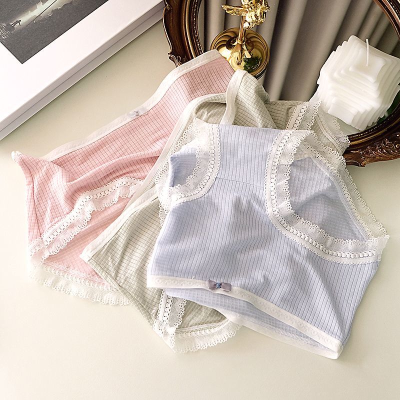 AUN 甜美纯色亲肤内裤女 奶油少女色系柔软好穿三角中低腰